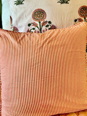 Orange stripes cushions