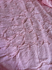 Pink fairy floss bed coverlet