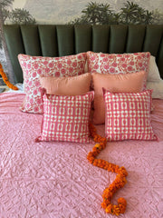 Pink fairy floss bed coverlet